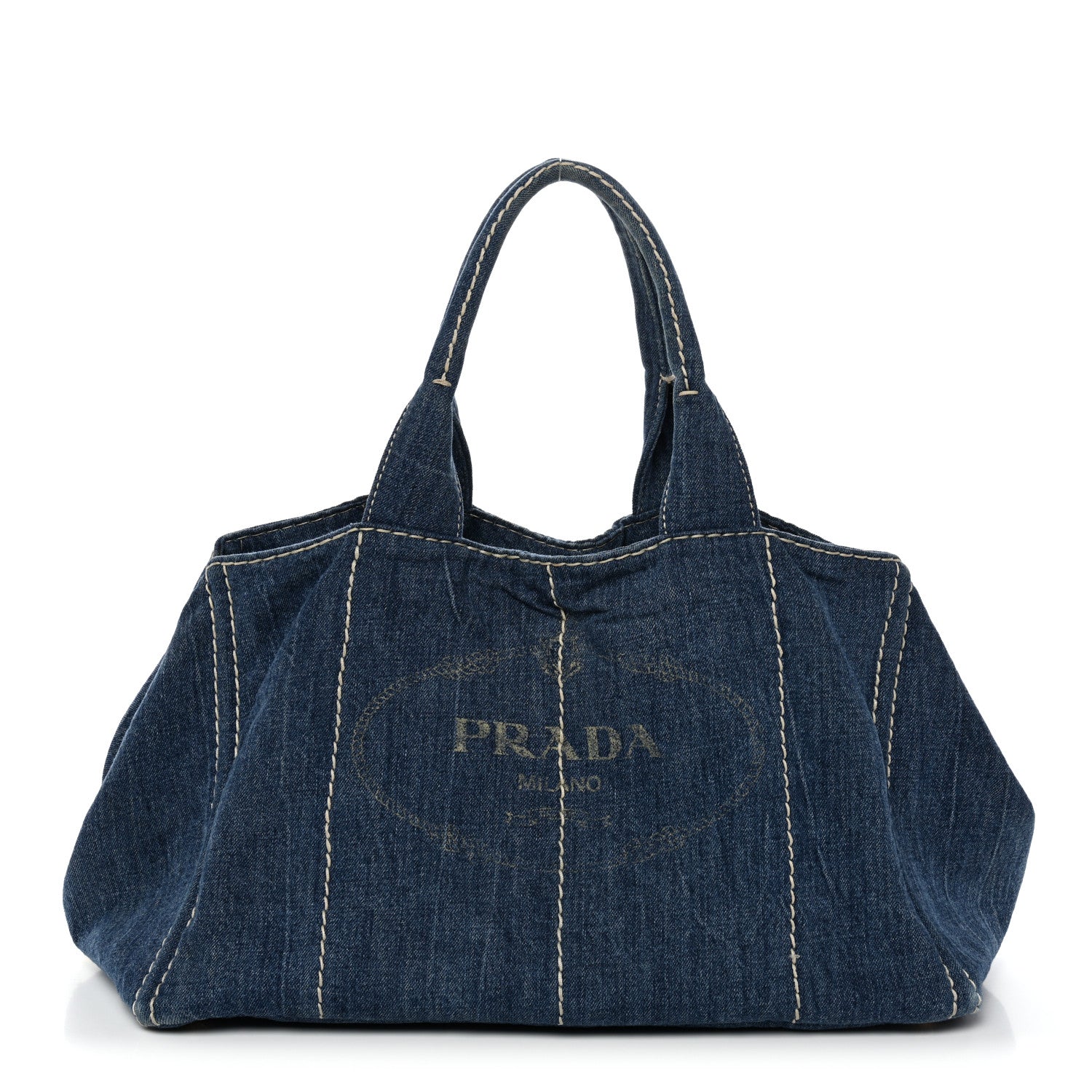 Prada Denim Canapa Logo Tote Avio 1 of 10