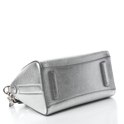 Givenchy Metallic Sugar Goatskin Mini Antigona Silver 4 of 14