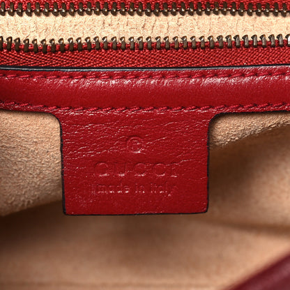 Gucci Vintage Effect Calfskin Matelasse Diagonal Small Torchon GG Marmont Shoulder Bag Black Romantic Cherry 6 of 10