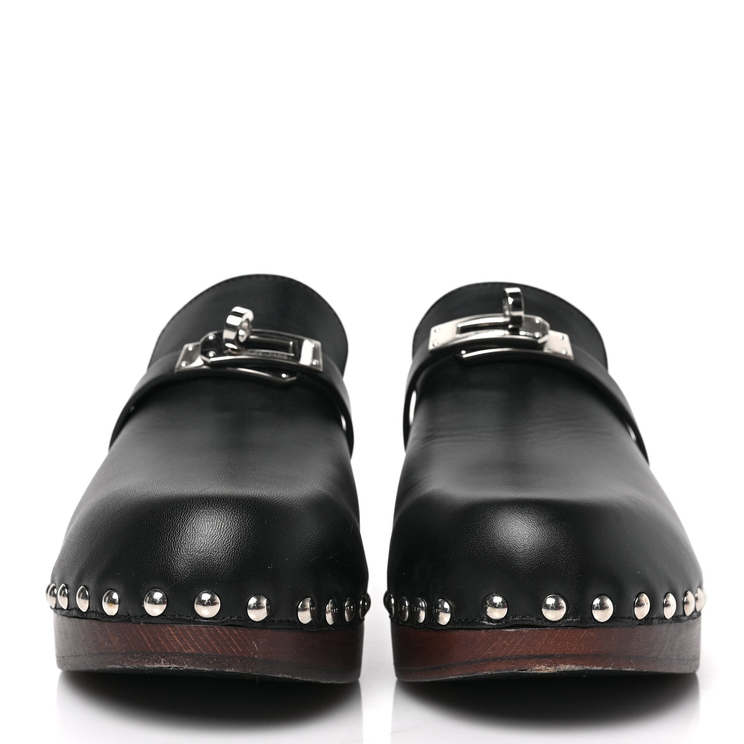 Hermes Calfskin Carlotta Mules 37 Black 2 of 8