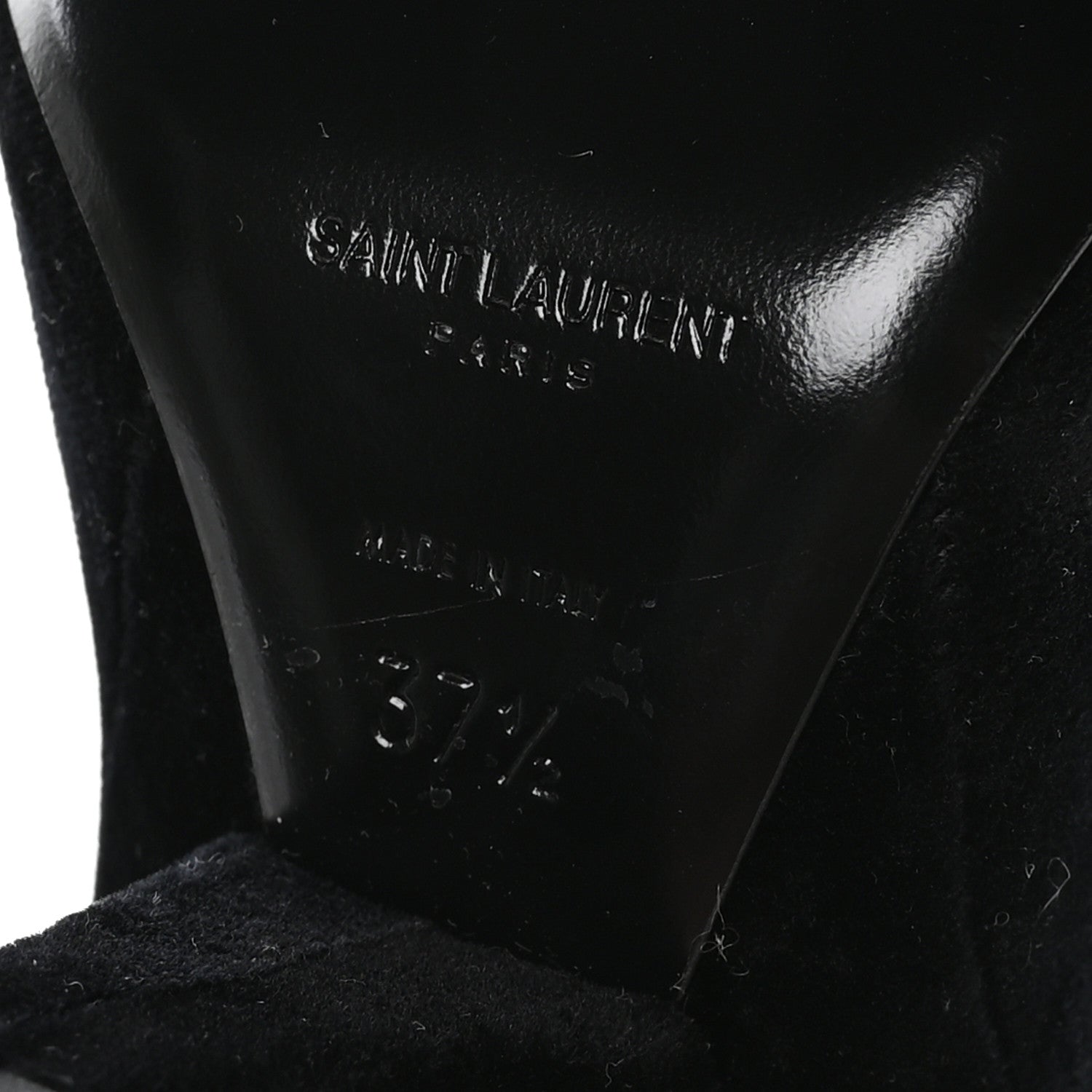 Saint Laurent Velvet Niki 105 Thigh High Boots 37.5 Black 7 of 8