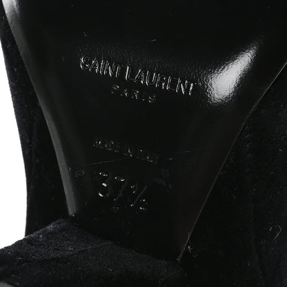 Saint Laurent Velvet Niki 105 Thigh High Boots 37.5 Black 7 of 8