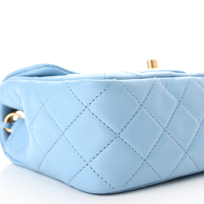 Chanel Lambskin Quilted Mini Pearl Crush Flap Light Blue 9 of 11