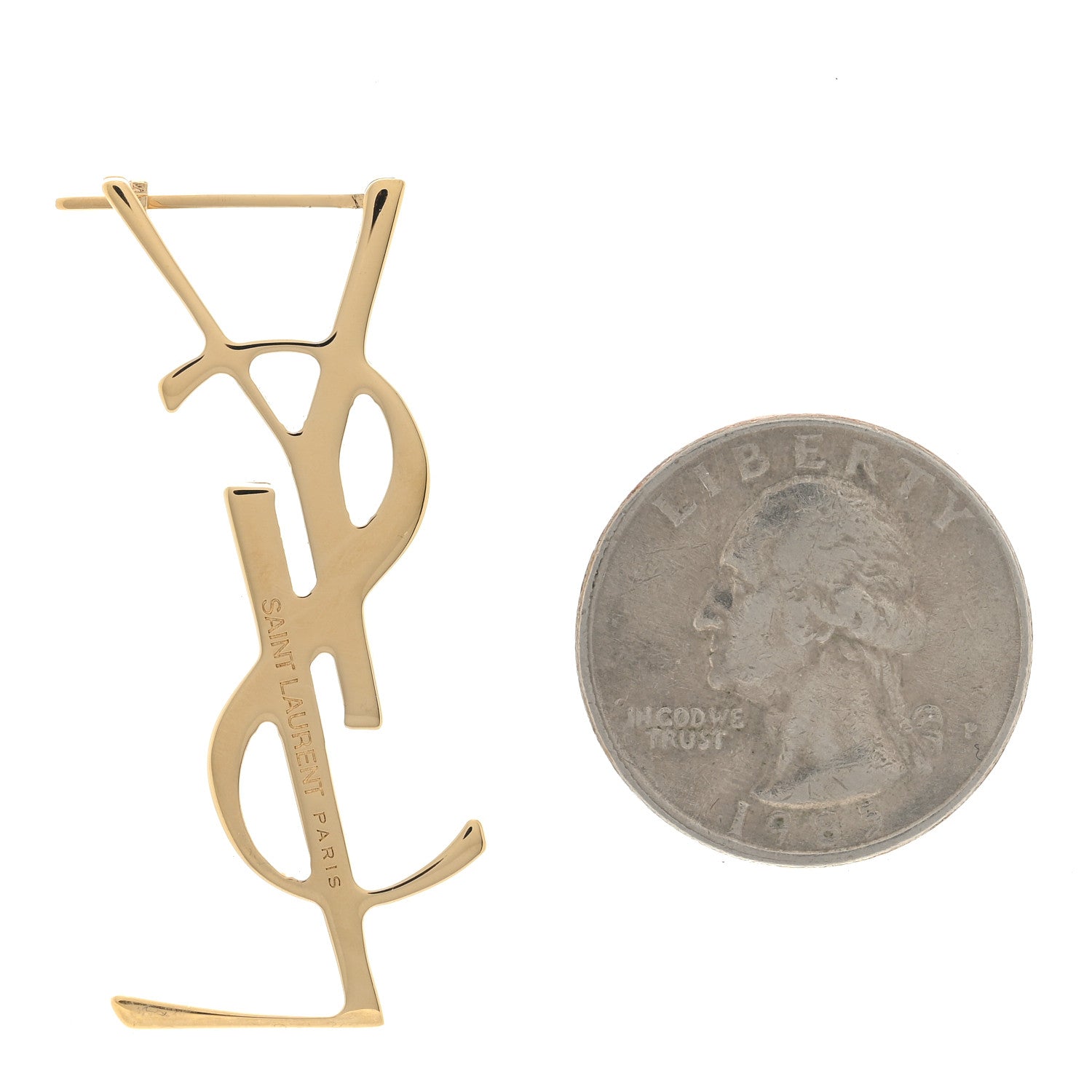Saint Laurent Cassandre Single Earring Gold 2 of 3