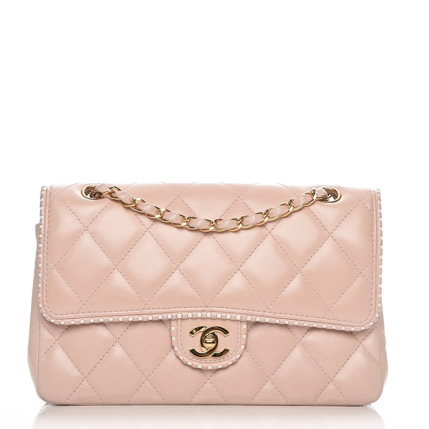 Chanel Lambskin Quilted Medium Single Flap Pink 1 of 8