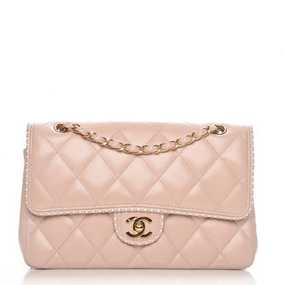 Chanel Lambskin Quilted Medium Single Flap Pink 1 of 8