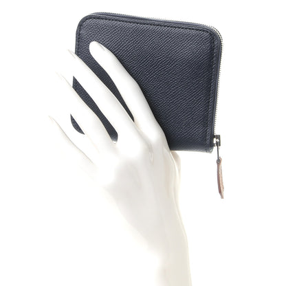 Hermes Epsom Silk'in Compact Wallet Bleu Indigo 2 of 8