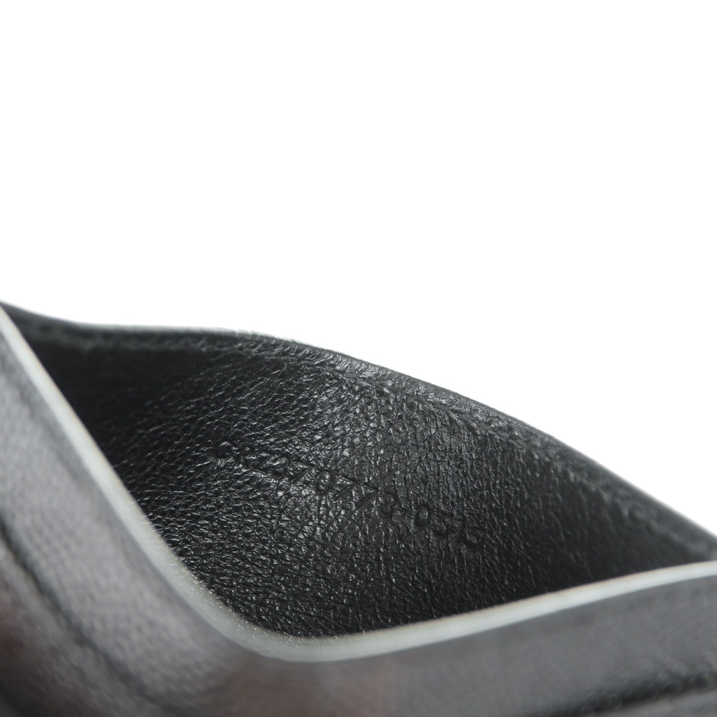 Grain De Poudre Monogram Credit Card Case Black