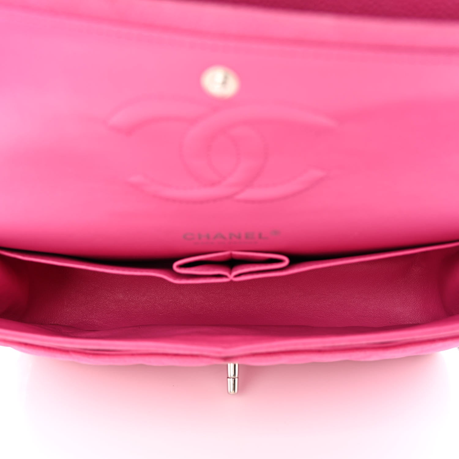 Chanel Iridescent Caviar Quilted Medium Double Flap Pink 5 of 15