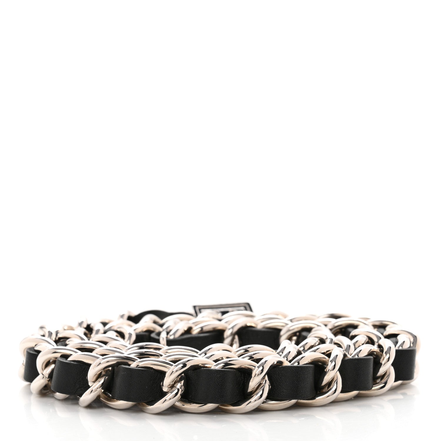 Chanel Lambskin CC Chain Belt Black Silver 2 of 4