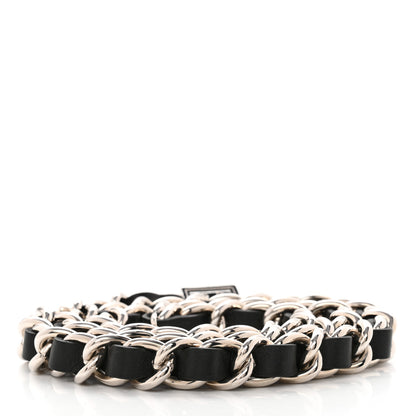 Chanel Lambskin CC Chain Belt Black Silver 2 of 4