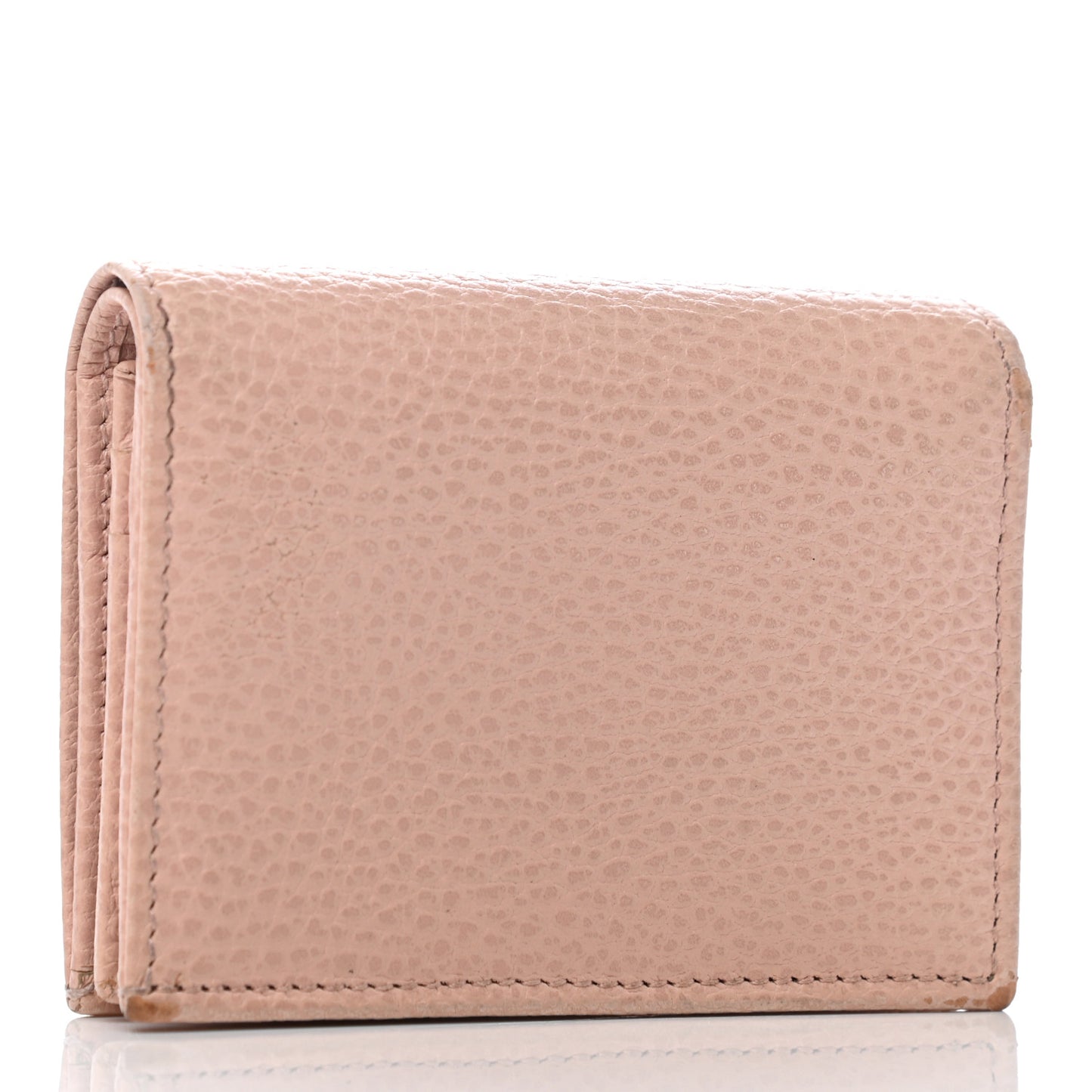Dollar Calfskin GG Marmont Card Case Perfect Pink