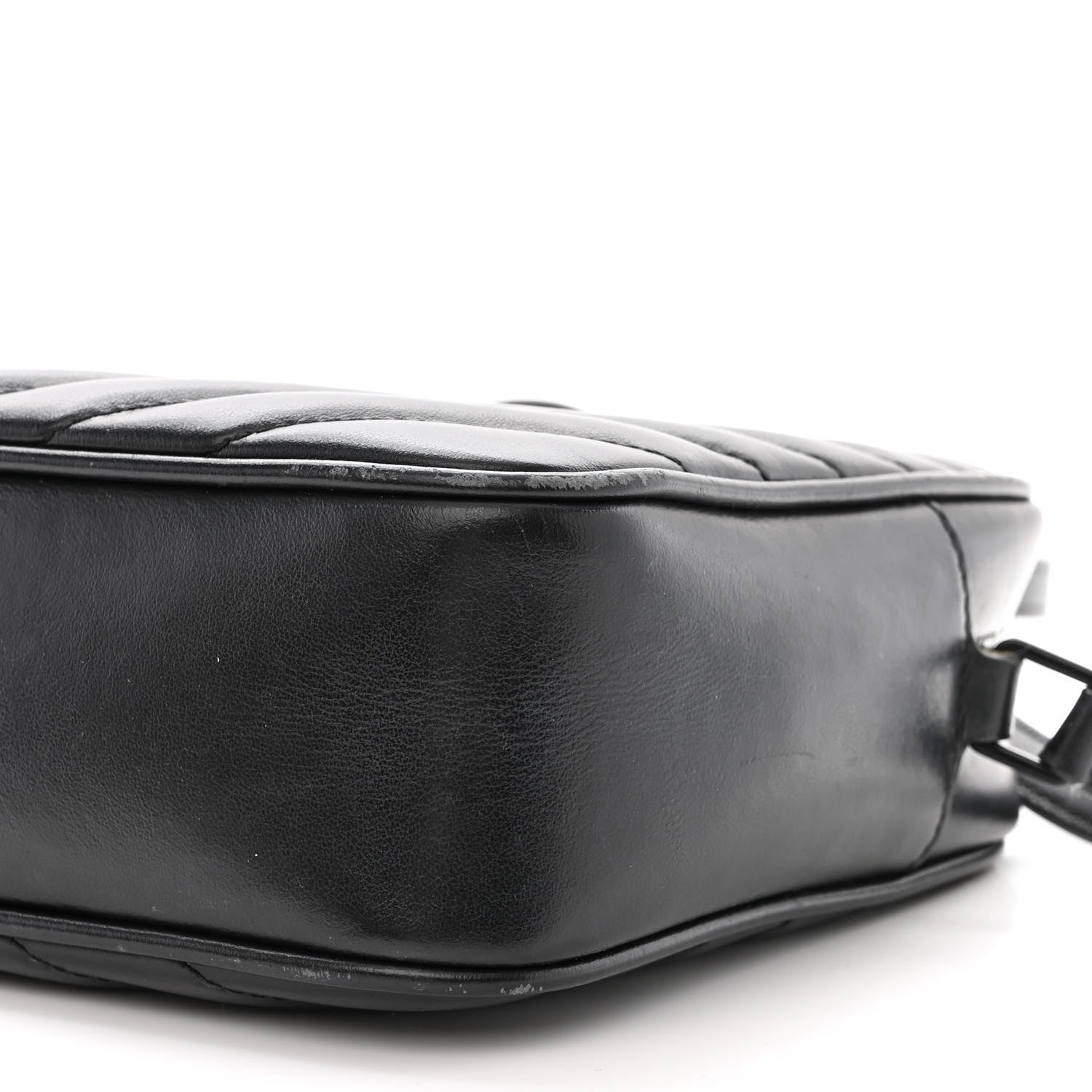 Saint Laurent Calfskin Matelasse Monogram Monochrome Lou Camera Bag Black 12 of 18