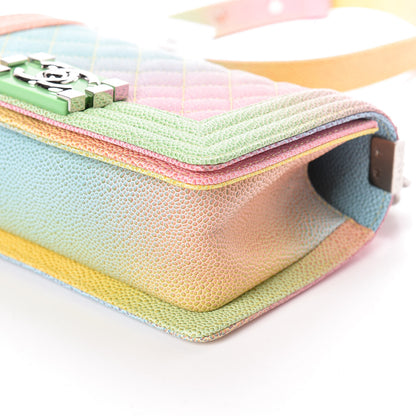 Chanel Caviar Quilted Small Cuba Rainbow Boy Flap Multicolor 6 of 9