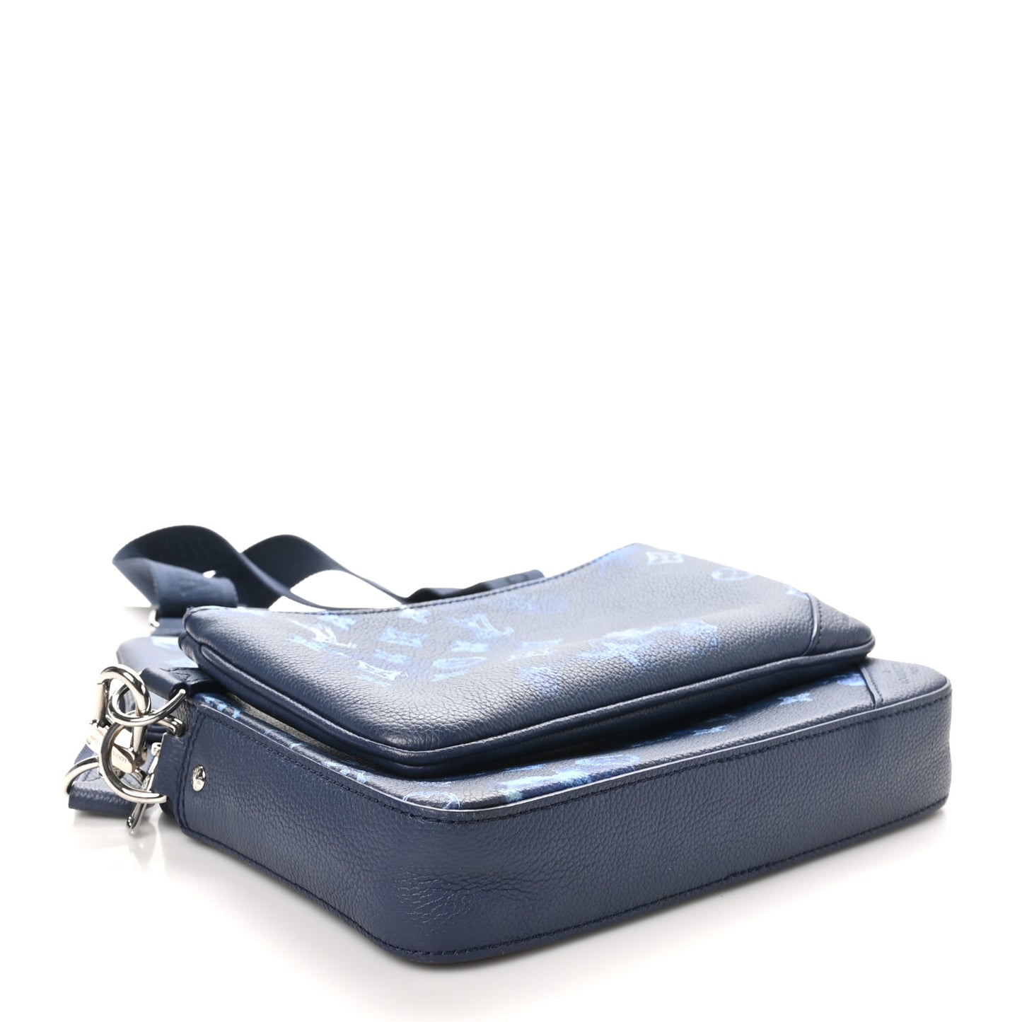 Monogram Ink Watercolor Trio Messenger Bag Blue