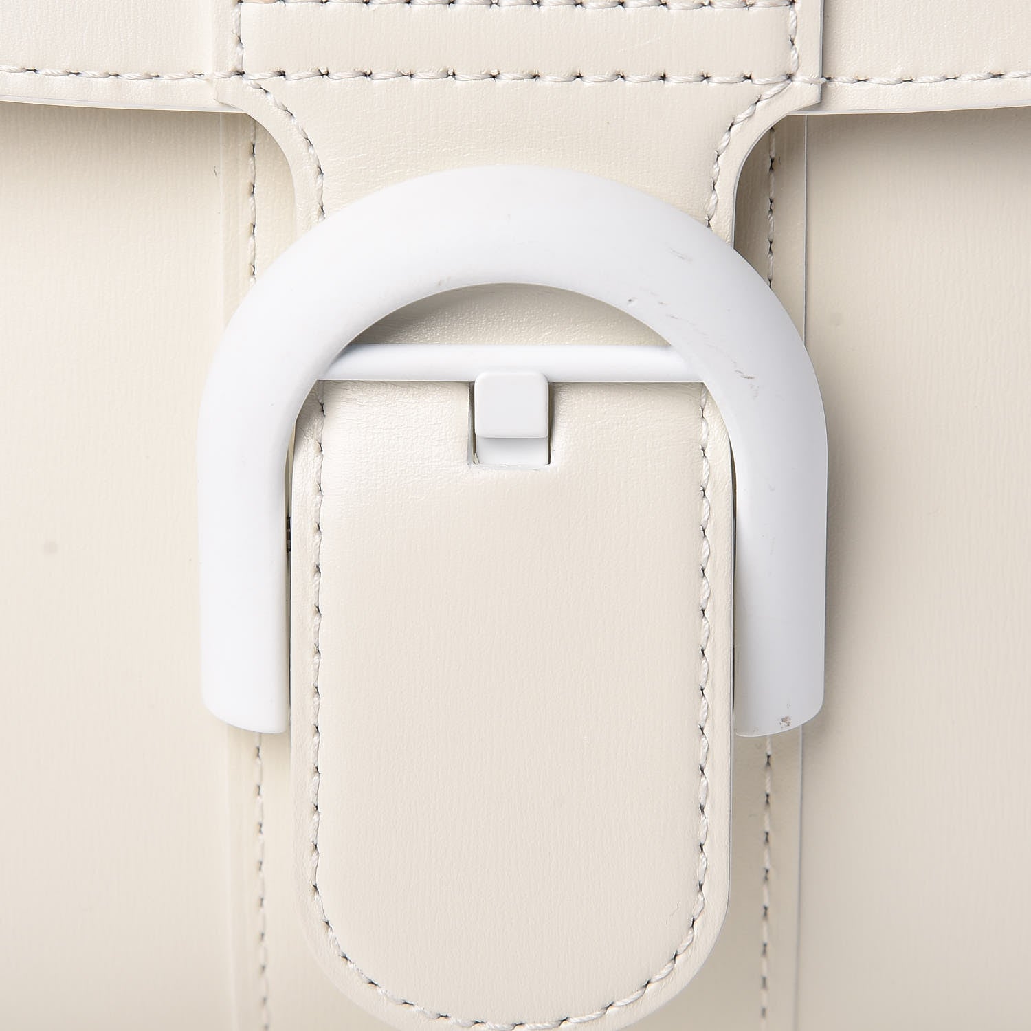 Delvaux Calfskin Mini Brillant Satchel Ivory 15 of 22