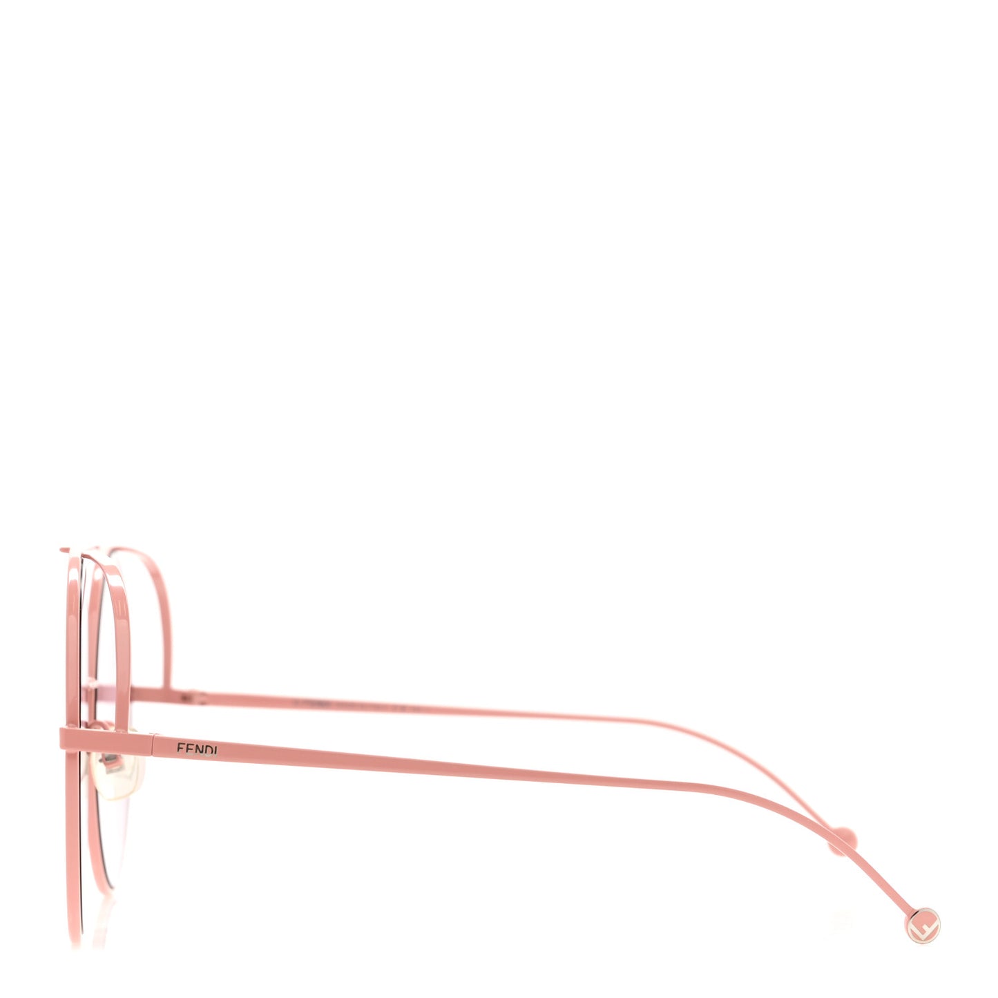Metal F is Fendi Printed Run Away Round Frame Sunglasses FF 0343/S Pink