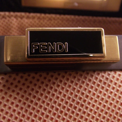 Fendi Goatskin Large Peekaboo Iconic Satchel Black 11 of 11