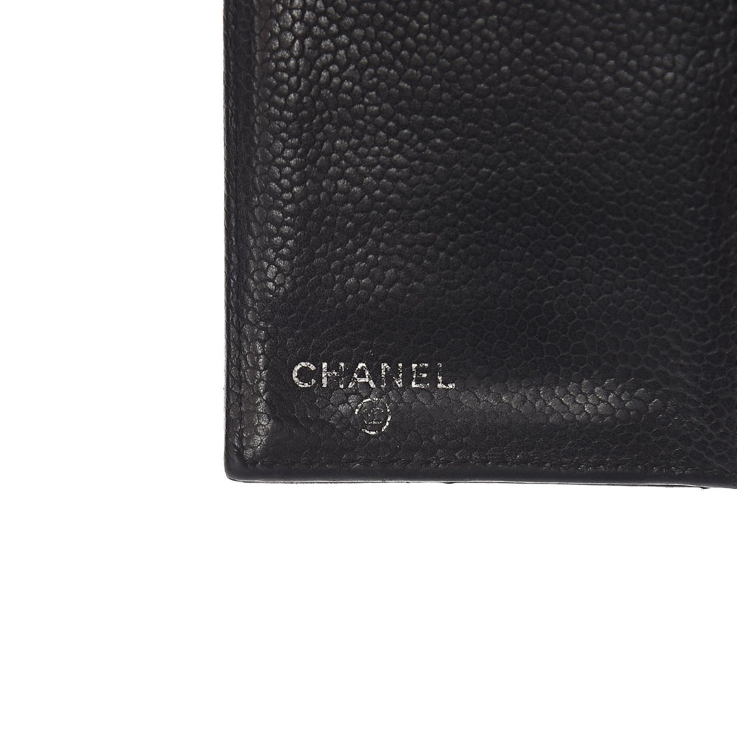 Caviar Quilted Large Gusset Flap Wallet Black