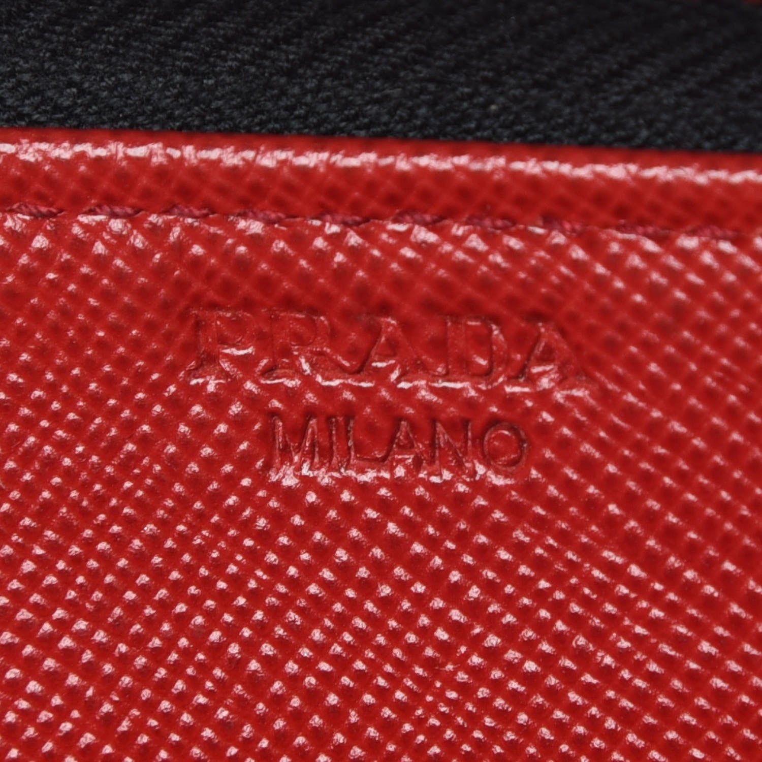 Prada Saffiano Colour Zip Around Wallet Black Peonia 7 of 16