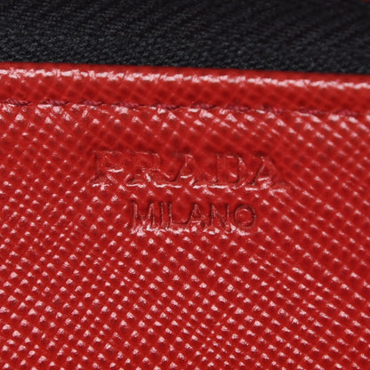 Prada Saffiano Colour Zip Around Wallet Black Peonia 7 of 16
