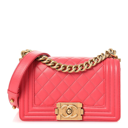 Chanel Caviar Quilted Small Boy Flap Pink 1 of 15