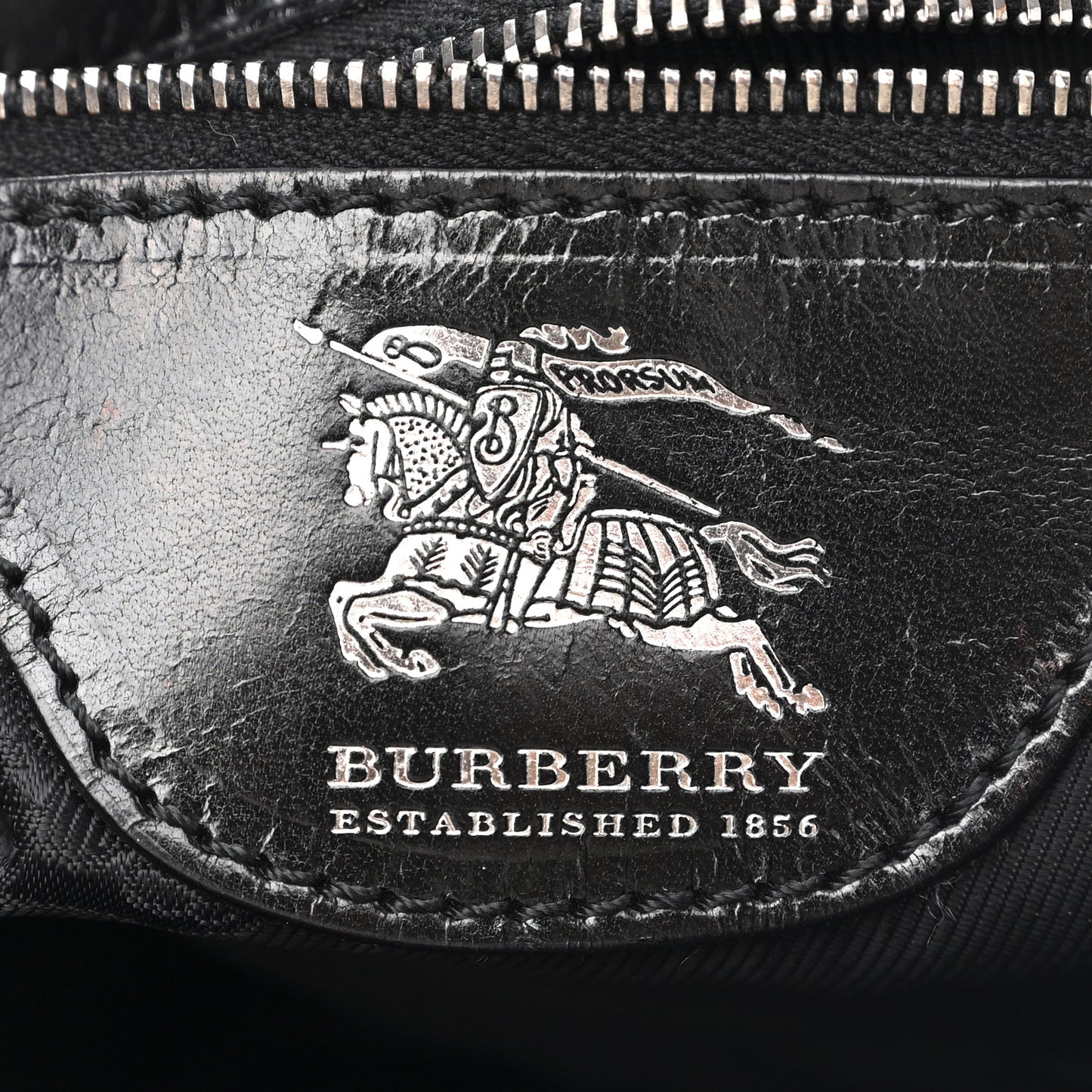 Prorsum Calfskin Studded Knight Satchel Black