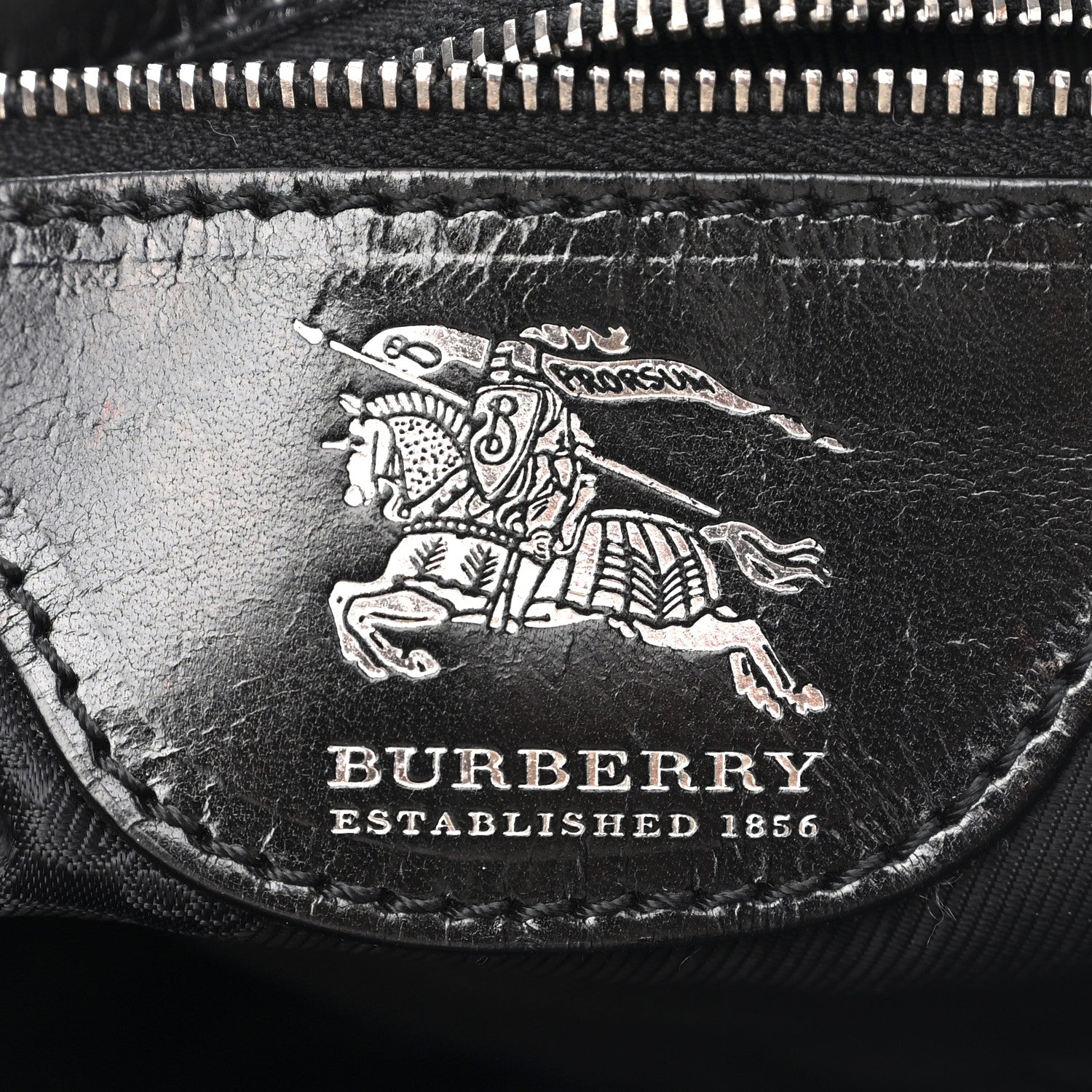 Burberry Prorsum Calfskin Studded Knight Satchel Black 7 of 19