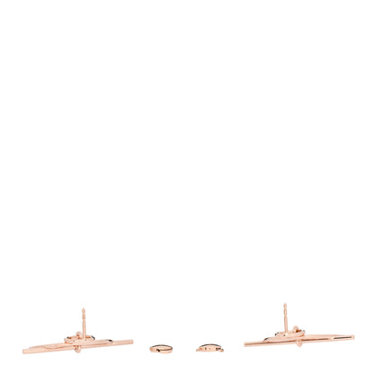 Hermes 18K Rose Gold PM Loop Earrings 3 of 5