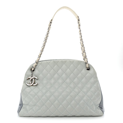 Chanel Caviar Quilted Large Just Mademoiselle Bowling Bag Light Blue 1 of 13