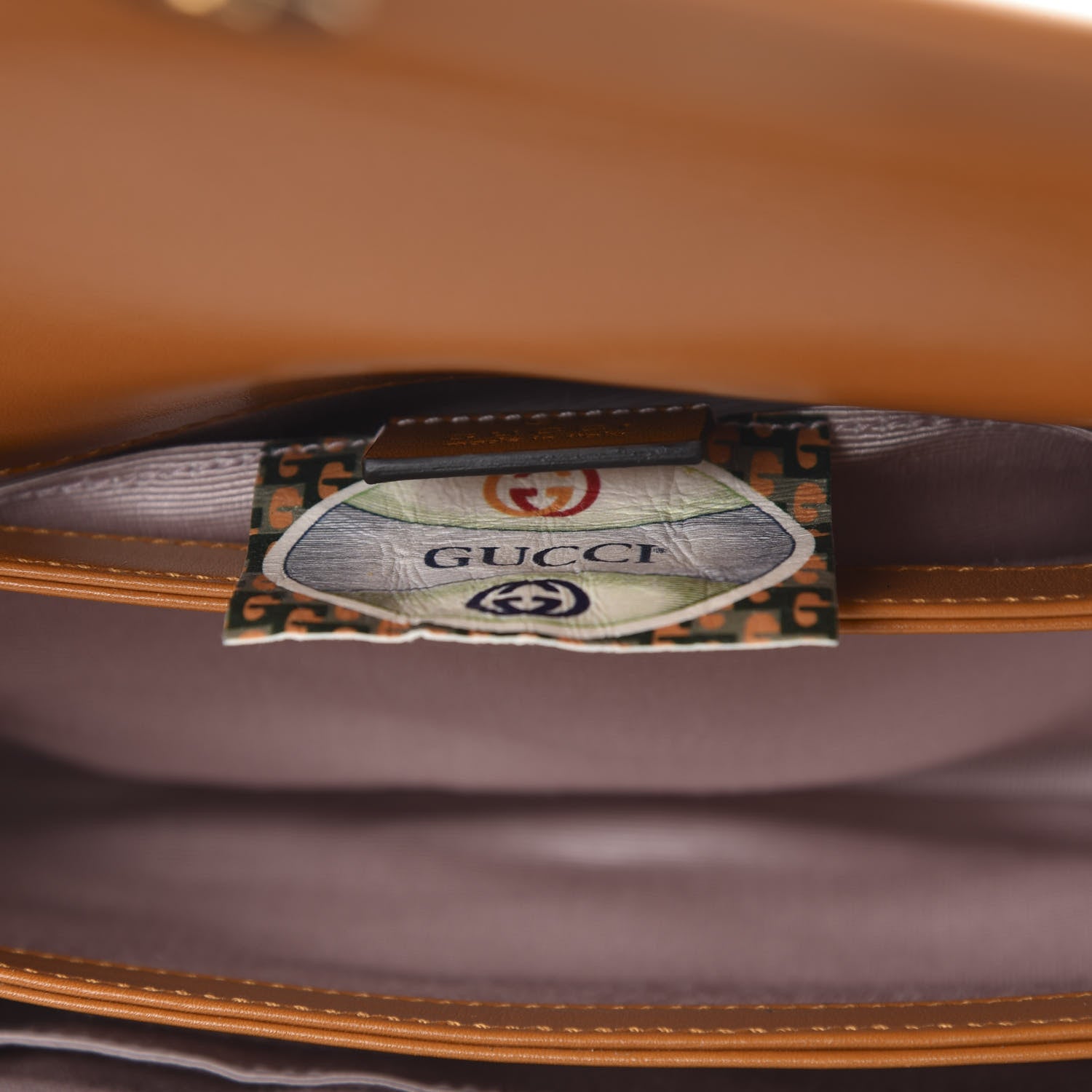 Gucci Calfskin Canvas Diagonal GG Rajah Shoulder Bag Brown 8 of 12