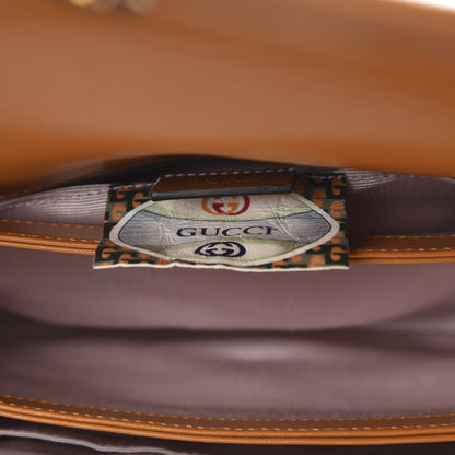 Gucci Calfskin Canvas Diagonal GG Rajah Shoulder Bag Brown 8 of 12