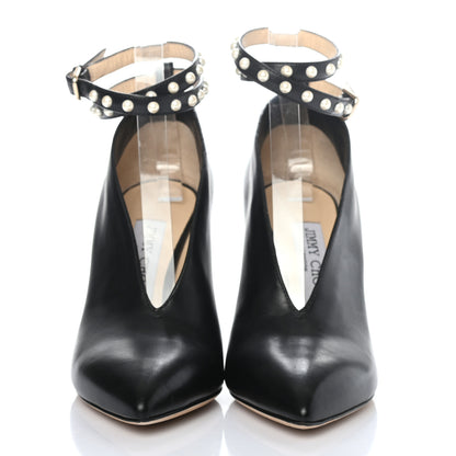 Jimmy Choo Shiny Calfskin Lark 100 Pumps 35.5 Black 2 of 7