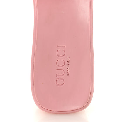 Gucci Rubber Gucci Logo Womens Platform 20/60mm Slide Sandals 41 Wild Rose 7 of 13