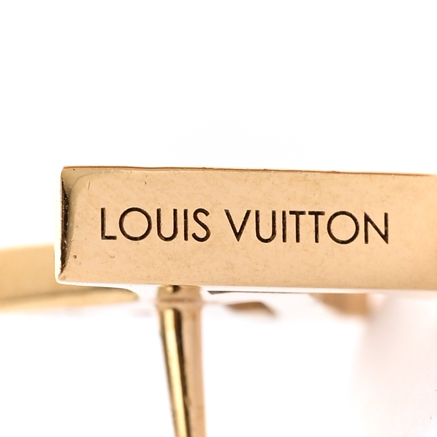 Metal Enamel LV Iconic Earrings Gold Blue