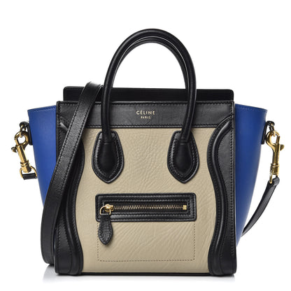 Celine Bullhide Calfskin Nano Tri-Color Luggage Light Taupe 1 of 13