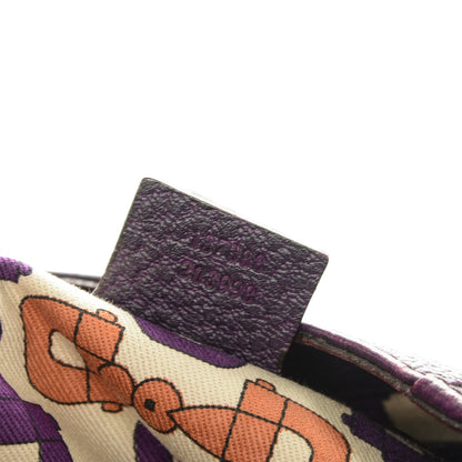 Gucci Grained Calfskin Hasler Hobo Purple 7 of 7