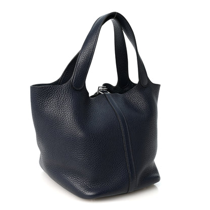 Hermes Taurillon Clemence Picotin Lock 22 MM Bleu Nuit 3 of 10