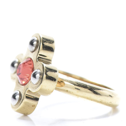 Louis Vuitton Crystal Love Letters Timeless Ring Gold M 6.5 3 of 8