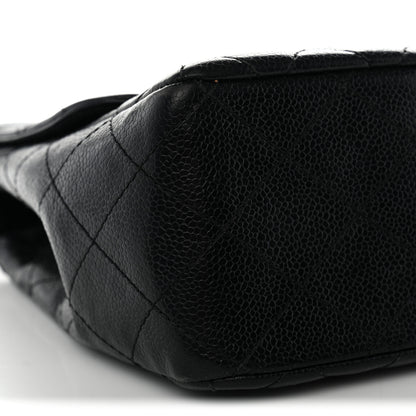 Chanel Caviar Quilted Jumbo Single Flap Black 9 of 14