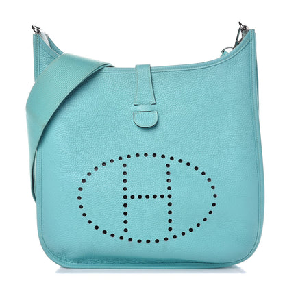 Hermes Taurillon Clemence Evelyne III GM Bleu Atoll 1 of 13