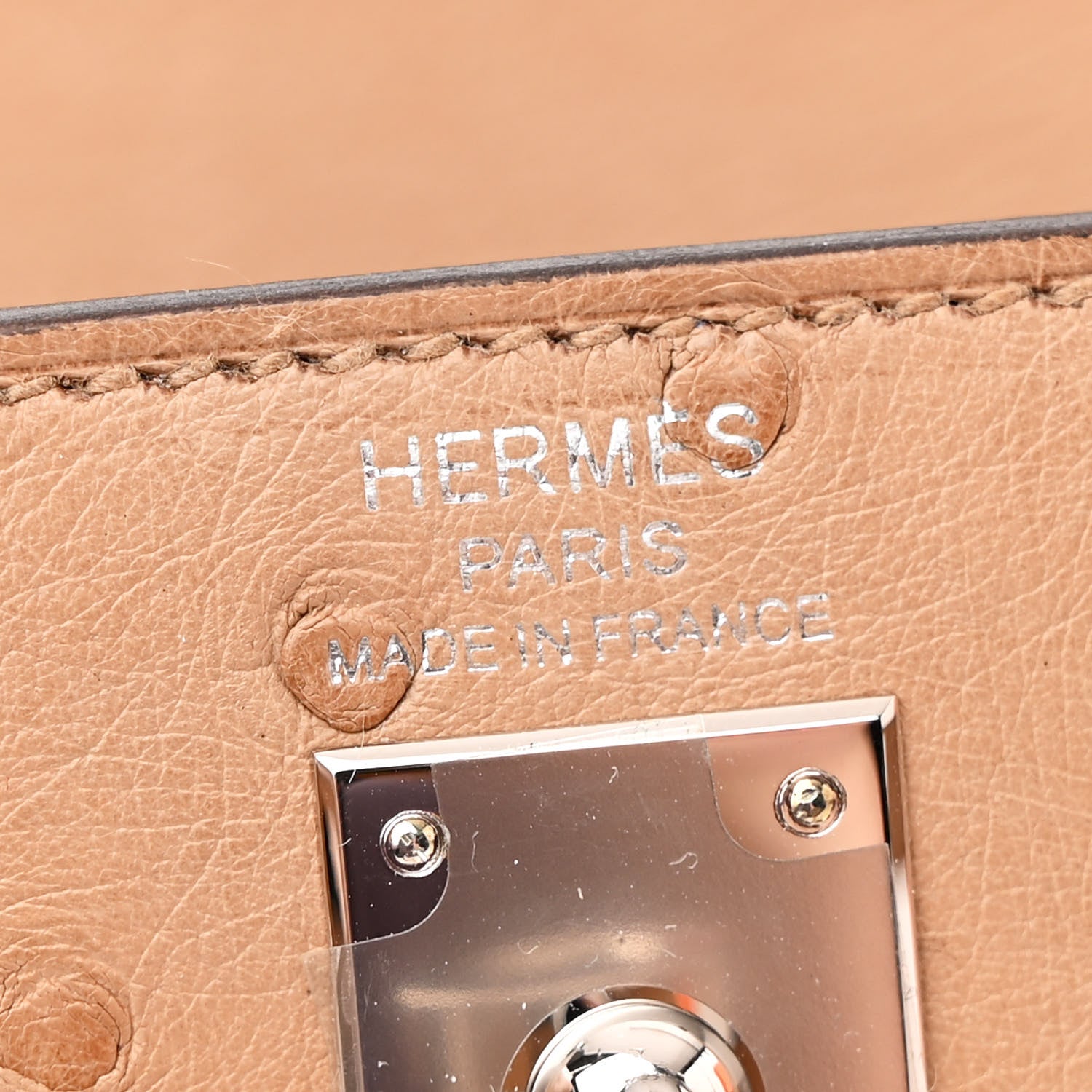 Hermes Ostrich Kelly Sellier 25 Chai 6 of 12
