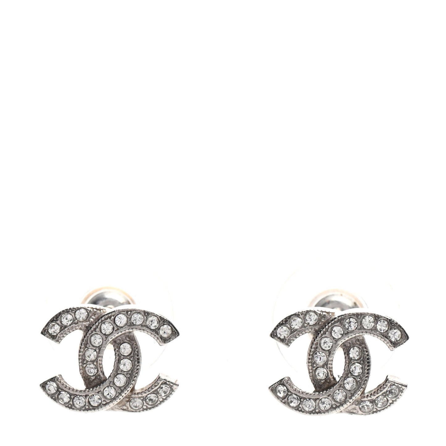 Crystal Mini Timeless CC Earrings Silver