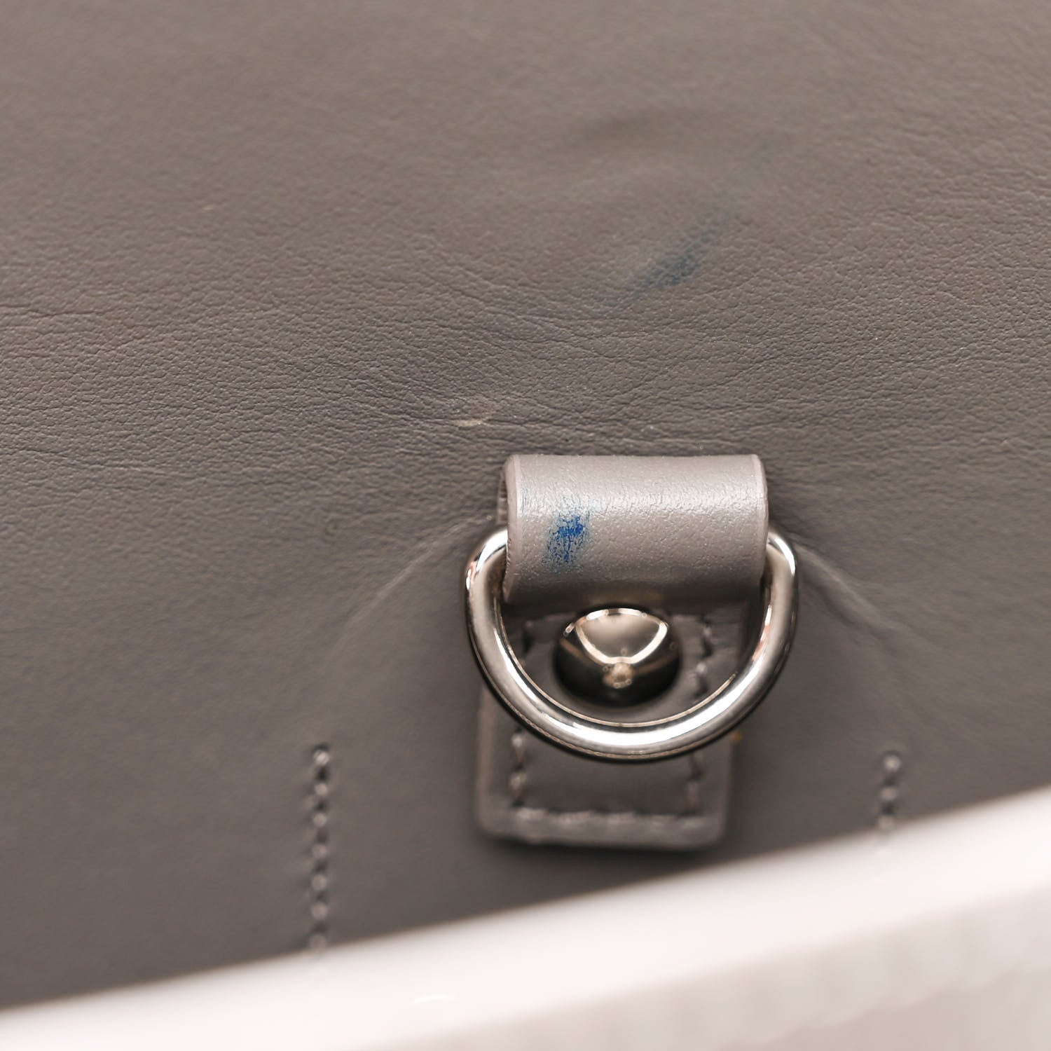 Saint Laurent Grained Calfskin Topstitch Small Sac De Jour Grey 8 of 11