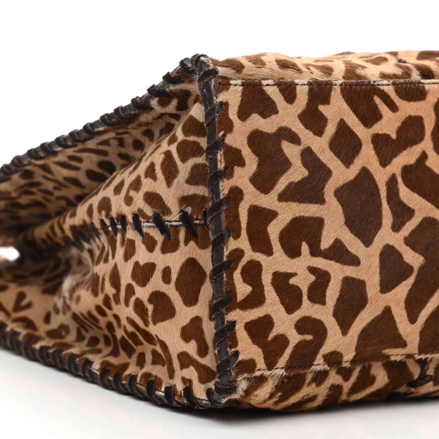 Prada Cavallino Giraffe Print Tote Sabbia Moro 9 of 10