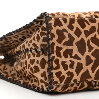 Prada Cavallino Giraffe Print Tote Sabbia Moro 9 of 10