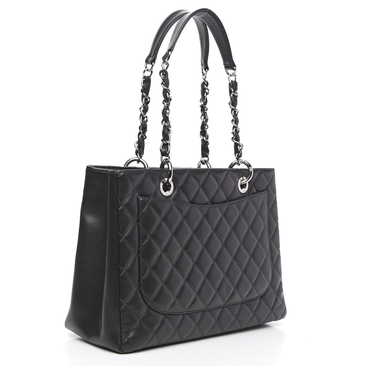 Caviar Quilted Grand Shopping Tote GST Black