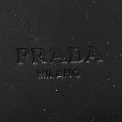 Prada Spazzolato Metal Triangle Logo 50mm Loafers 36.5 Black 6 of 8