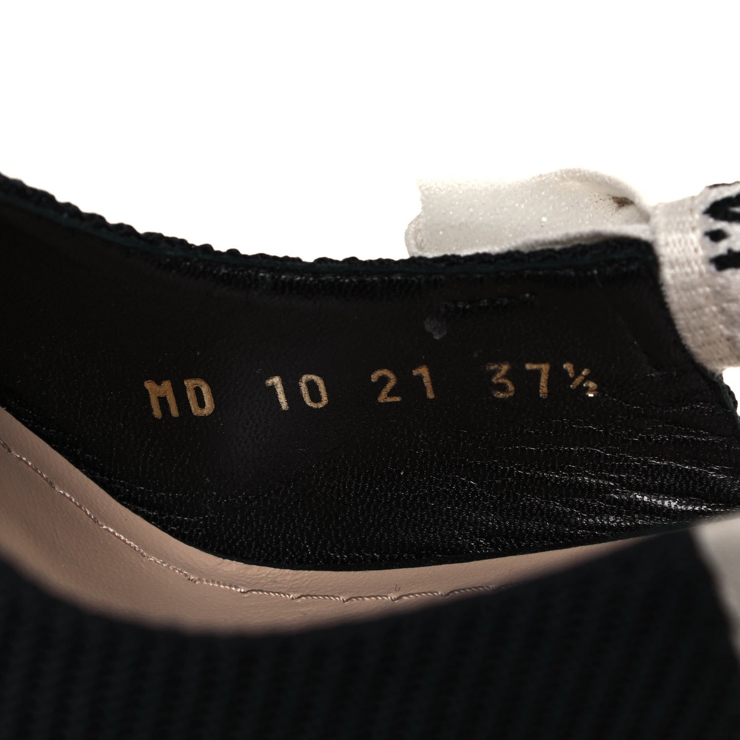 Christian Dior Technical Canvas Ribbon J'Adior Slingback 100mm Pumps 37.5 Black 8 of 8