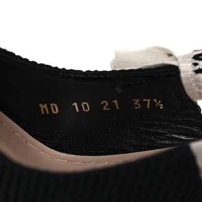 Christian Dior Technical Canvas Ribbon J'Adior Slingback 100mm Pumps 37.5 Black 8 of 8